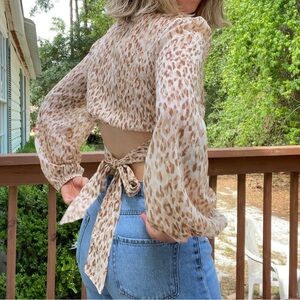 Giraffe print blouse